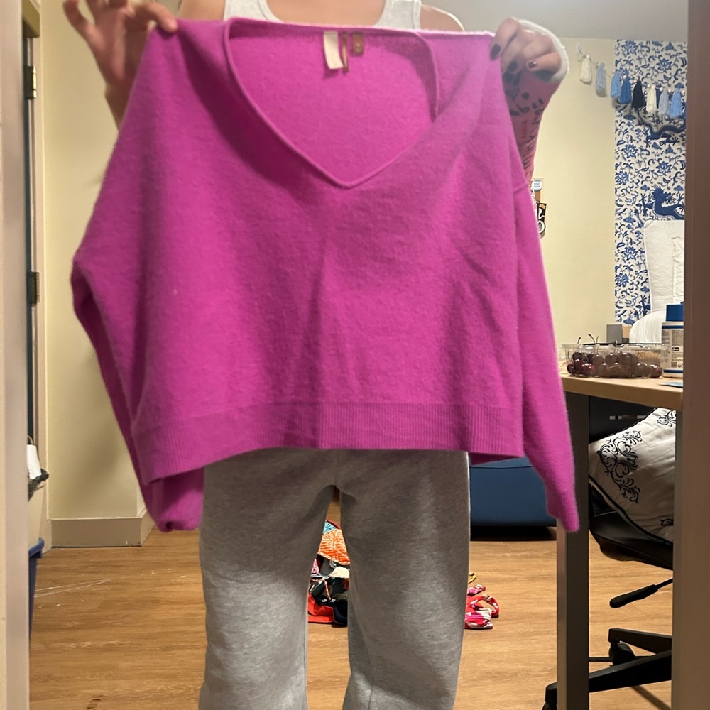 Pink cashmere sweater